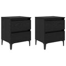 vidaXL Éjjeliszekrény 2 pcs Musta tammi 40 x 35 x 50 cm Faanyag
