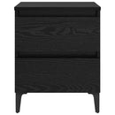 vidaXL Éjjeliszekrény 2 pcs Musta tammi 40 x 35 x 50 cm Faanyag
