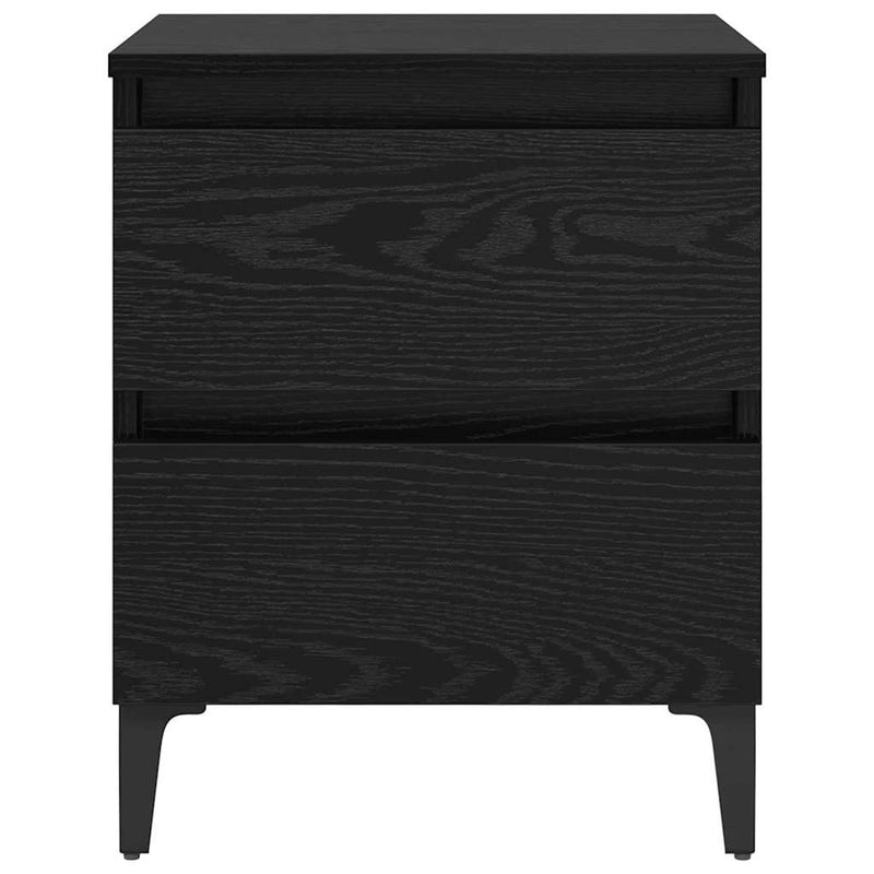 vidaXL Éjjeliszekrény 2 pcs Musta tammi 40 x 35 x 50 cm Faanyag