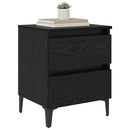 vidaXL Éjjeliszekrény 2 pcs Musta tammi 40 x 35 x 50 cm Faanyag