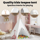 vidaXL Teepee sátor Fehér 120 x 120 x 150 cm Textil és Műanyag