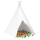 vidaXL Teepee sátor Fehér 120 x 120 x 150 cm Szövet & Műanyag