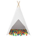 vidaXL Teepee sátor Fehér 120 x 120 x 150 cm Textil és Műanyag