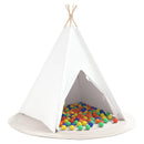 vidaXL Teepee sátor Fehér 120 x 120 x 150 cm Textil és Műanyag