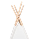vidaXL Teepee sátor Fehér 120 x 120 x 150 cm Textil és Műanyag