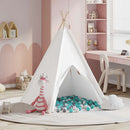 vidaXL Teepee sátor Fehér 120 x 120 x 150 cm Textil és Műanyag