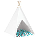 vidaXL Teepee sátor Fehér 120 x 120 x 150 cm Textil és Műanyag