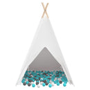 vidaXL Teepee sátor Fehér 120 x 120 x 150 cm Textil és Műanyag