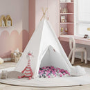 vidaXL Teepee sátor Fehér 120 x 120 x 150 cm Szövet & Műanyag