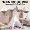 vidaXL Teepee sátor Fehér 120 x 120 x 150 cm Textil és Műanyag