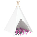 vidaXL Teepee sátor Fehér 120 x 120 x 150 cm Textil és Műanyag
