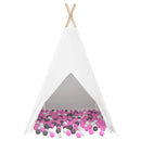 vidaXL Teepee sátor Fehér 120 x 120 x 150 cm Textil és Műanyag