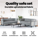 vidaXL Nappali Kanapé 2 pcs Világosszürke 201,5 x 74,5 x 74,5 cm