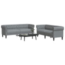 vidaXL Nappali Kanapé 2 pcs Világosszürke 201,5 x 74,5 x 74,5 cm