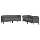 vidaXL Nappali Kanapé 2 pcs Sötétszürke 201,5 x 74,5 x 74,5 cm szövet
