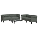 vidaXL Nappali Kanapé 2 pcs Sötétszürke 201,5 x 74,5 x 74,5 cm szövet