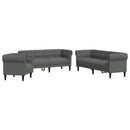 vidaXL Nappali Kanapé 3 pcs Sötétszürke 201,5 x 74,5 x 74,5 cm szövet
