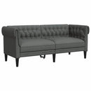 vidaXL Nappali Kanapé 3 pcs Sötétszürke 201,5 x 74,5 x 74,5 cm szövet