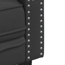 vidaXL Nappali Kanapé 2 pcs Fekete 194 x 74,5 x 70,5 cm Műbőr