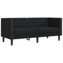 vidaXL Nappali Kanapé 2 pcs Fekete 194 x 74,5 x 70,5 cm Műbőr