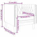 vidaXL Kanapé Szett 3 pcs Fekete 194 x 74.5 x 70.5 cm Műbőr