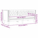 vidaXL Kanapé Szett 3 pcs Fekete 194 x 74.5 x 70.5 cm Műbőr