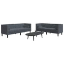 vidaXL Nappali Kanapé 2 pcs Sötétszürke 194 x 74,5 x 70,5 cm Bársony