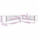 vidaXL Nappali Kanapé 2 pcs Sötétszürke 194 x 74,5 x 70,5 cm Bársony