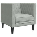 vidaXL Nappali Kanapé 3 pcs Világosszürke 194 x 74,5 x 70,5 cm Bársony