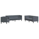 vidaXL Nappali Kanapé 3 pcs Sötétszürke 194 x 74,5 x 70,5 cm Bársony