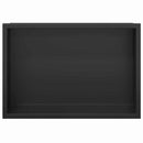 vidaXL Zuhany Niche Fekete 30 x 20 x 9,5 cm Rozsdamentes acél