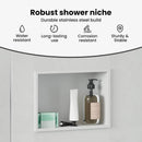 vidaXL Zuhany Niche Fehér 30 x 20 x 9,5 cm Rozsdamentes acél