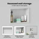 vidaXL Zuhany Niche Fehér 30 x 20 x 9,5 cm Rozsdamentes acél
