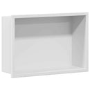 vidaXL Zuhany Niche Fehér 30 x 20 x 9,5 cm Rozsdamentes acél