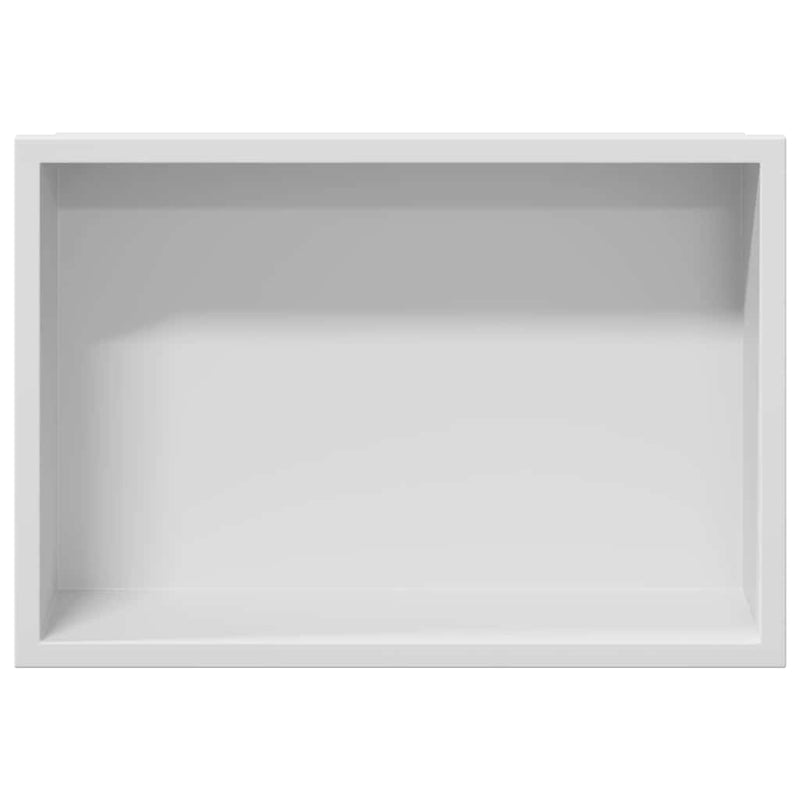 vidaXL Zuhany Niche Fehér 30 x 20 x 9.5 cm Rozsdamentes acél