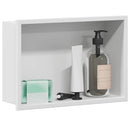 vidaXL Zuhany Niche Fehér 30 x 20 x 9.5 cm Rozsdamentes acél