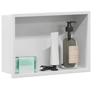vidaXL Zuhany Niche Fehér 30 x 20 x 9,5 cm Rozsdamentes acél