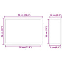 vidaXL Zuhany Niche Fehér 30 x 20 x 9.5 cm Rozsdamentes acél