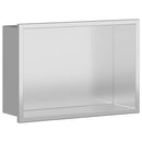 vidaXL Zuhany Niche Ezüst 30 x 20 x 9,5 cm Rozsdamentes Acél
