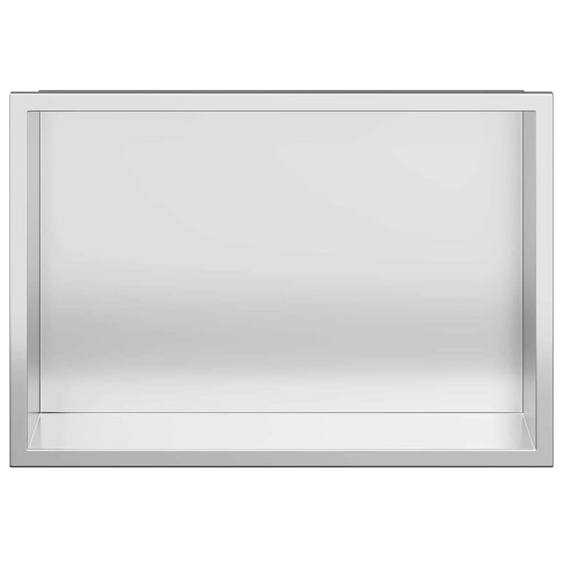 vidaXL Zuhany Niche Ezüst 30 x 20 x 9.5 cm Rozsdamentes acél