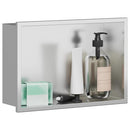 vidaXL Zuhany Niche Ezüst 30 x 20 x 9,5 cm Rozsdamentes Acél