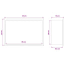 vidaXL Zuhany Niche Ezüst 30 x 20 x 9,5 cm Rozsdamentes Acél