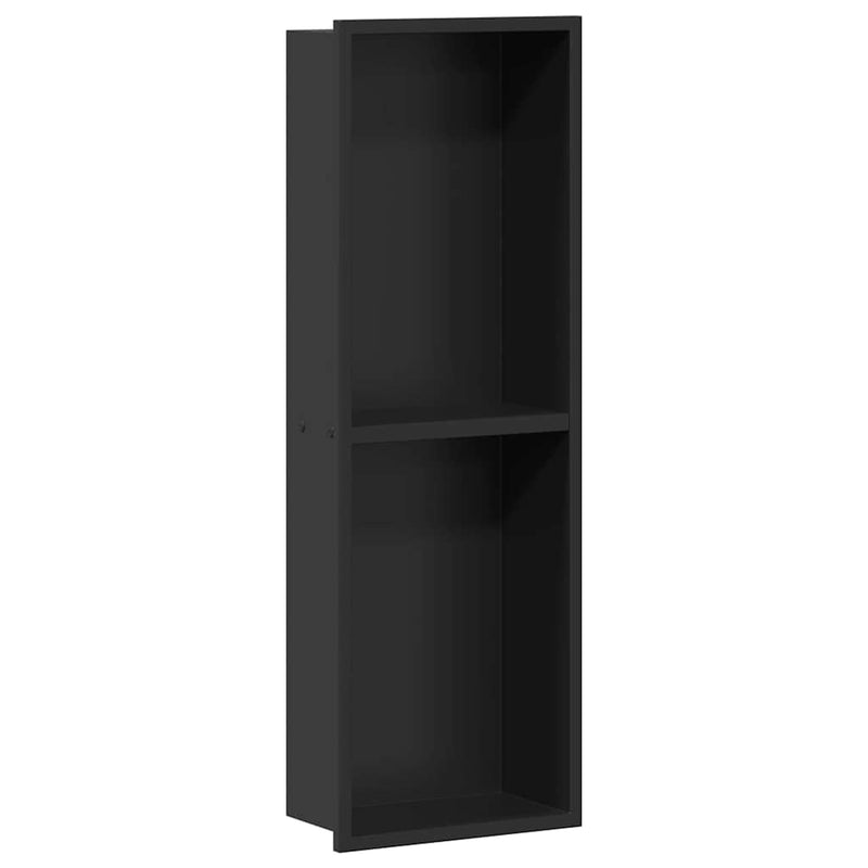 vidaXL Zuhany Niche Fekete 60 x 20 x 9.5 cm Rozsdamentes acél