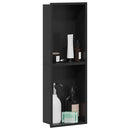 vidaXL Zuhany Niche Fekete 60 x 20 x 9.5 cm Rozsdamentes acél