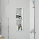 vidaXL Zuhany Niche Fehér 60 x 20 x 9.5 cm Rozsdamentes acél