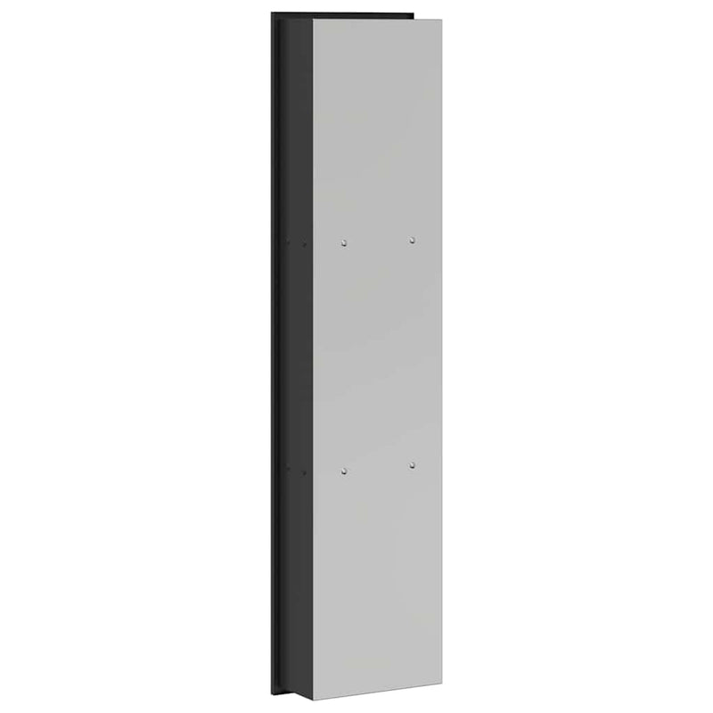 vidaXL Zuhany Niche Fekete 90 x 20 x 9.5 cm Rozsdamentes acél