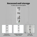vidaXL Zuhany Niche Fehér 90 x 20 x 9,5 cm Rozsdamentes acél