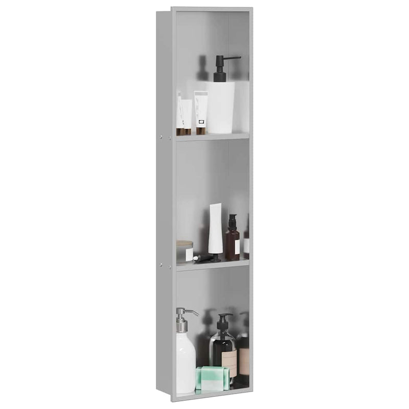 vidaXL Zuhany Niche Ezüst 90 x 20 x 9.5 cm Rozsdamentes acél