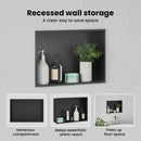 vidaXL Zuhany Niche Fekete 45 x 30 x 9,5 cm Rozsdamentes acél
