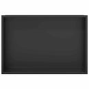 vidaXL Zuhany Niche Fekete 45 x 30 x 9,5 cm Rozsdamentes acél